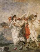 Giambattista Tiepolo Pulcinella in Love china oil painting reproduction